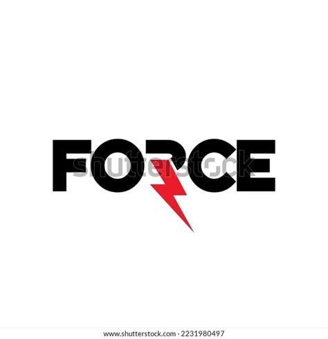 Force Letter Logo Design Illustration Isolated Stock Vector (Royalty ...