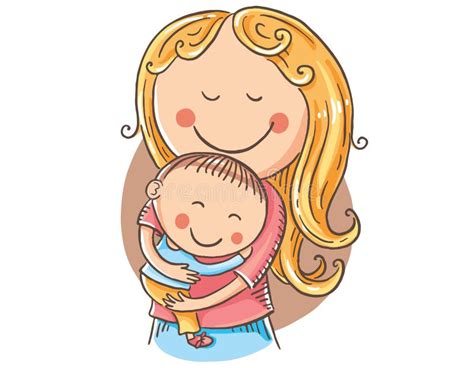 Cartoon Mother Showing Her Newborn Baby To Friend Stock Vector - Illustration of parents ...