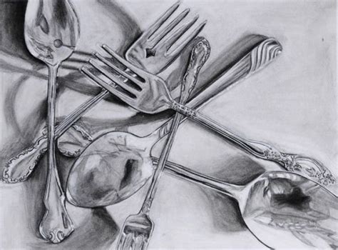 Excellent lesson on how to draw metal objects. | Reflection art, Still life drawing ...