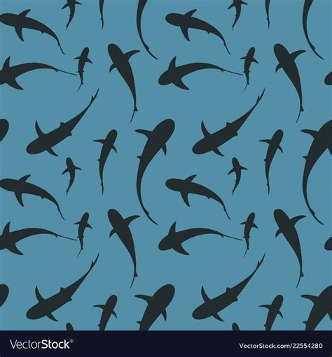 Shark pattern Royalty Free Vector Image - VectorStock