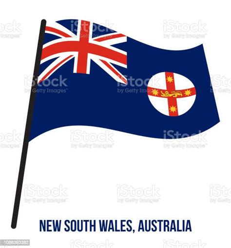 New South Wales Flag Waving Vector Illustration On White Background ...