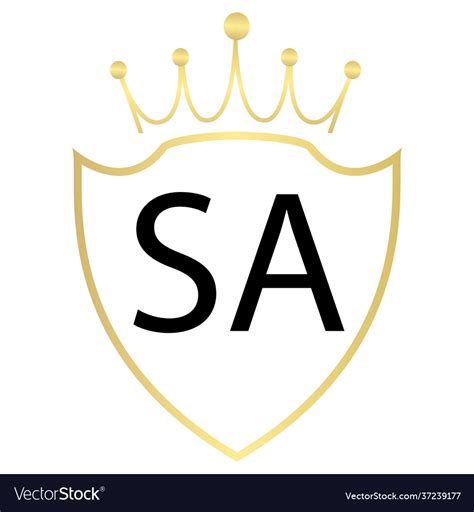 Sa letter logo design with simple style Royalty Free Vector