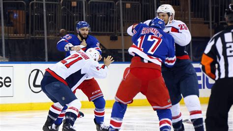 Tom Wilson incident leads to many fights between Rangers and Capitals