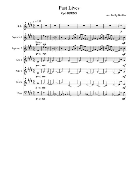 Past lives – BØRNS Past Lives Sheet music for Piano (A Capella) | Musescore.com