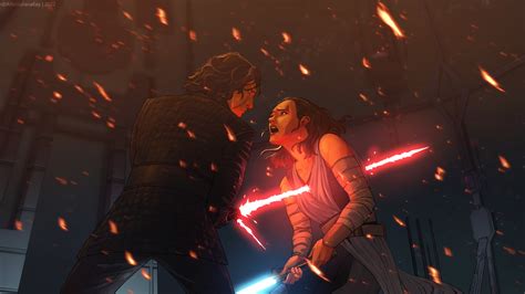 ArtStation - Kylo Ren vs. Rey