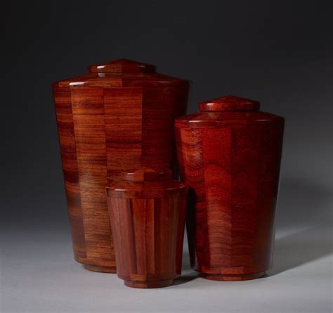 Handmade Padauk Segmented Cremation Funeral Wooden Urn | Handmade Cremation Urns For Ashes ...