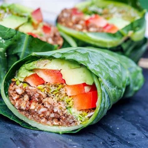 Raw Vegan Recipes - Collard Wraps {Gluten Free, Paleo}