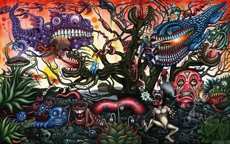 Download Trippy Psychedelic Monster Dark Artistic Wallpaper by STEVEN CONNETT