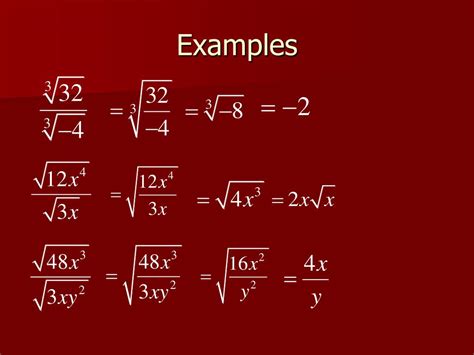 PPT - Multiplying and Dividing Radical Expressions PowerPoint ...