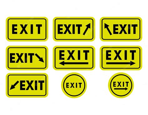 Premium Vector | Set of exit sign, marker exit vector template