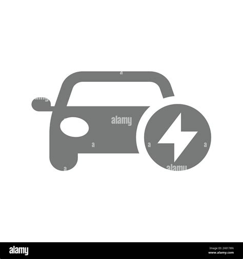 Electric vehicle vector icon. Car with charger symbol Stock Vector ...