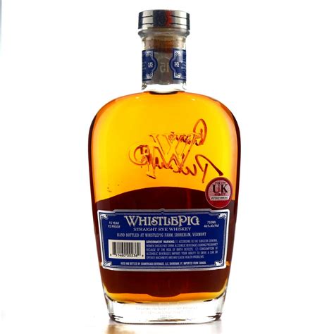 Whistlepig 15 Year Old Straight Rye / Signed by Dave Pickerell | Whisky Auctioneer