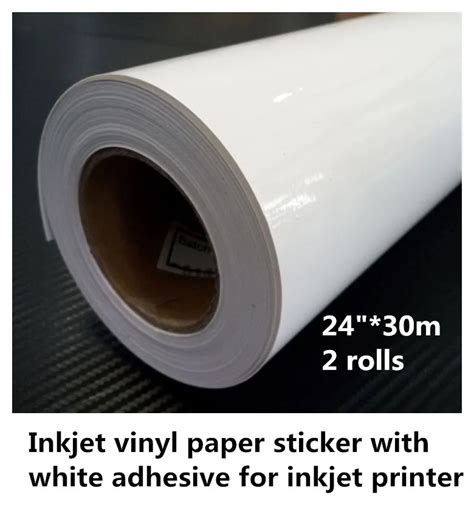 24"*30m inkjet media removable pvc self adhesive vinyl/sticker roll for ...