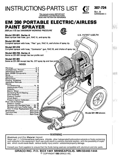 GRACO EM 390 INSTRUCTIONS-PARTS LIST MANUAL Pdf Download | ManualsLib