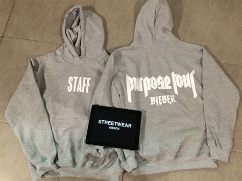 Justin Bieber PURPOSE TOUR hoodie grey exclusive