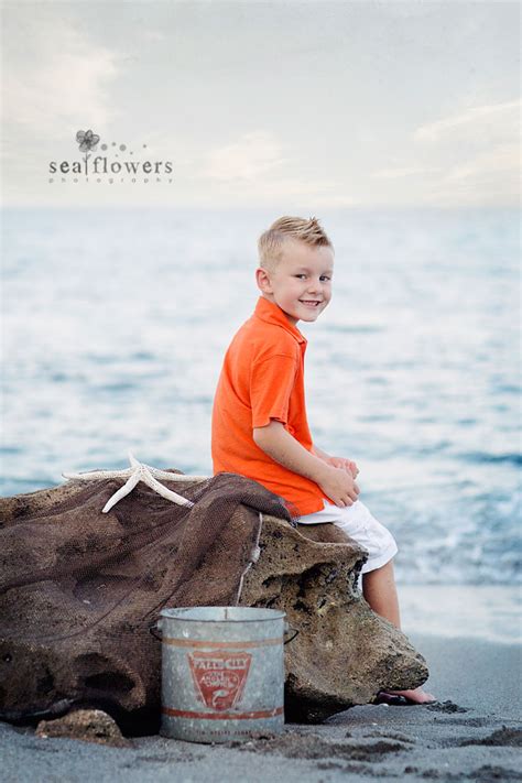 Jupiter Florida Beach Photography - Child Children Photography - Sea Flowers Photography - Sea ...