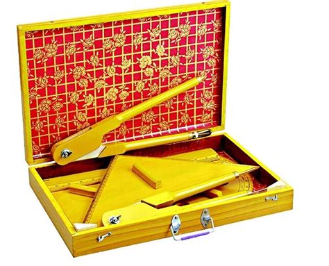 Qatalitic Wooden Mathematical Instrument Set (6mm Brass Fitting) at Rs 955/box | Metal Geometry ...