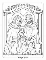 Lds Nativity Scene Coloring Pages sketch template