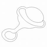 Baby Rattle Coloring Page sketch template