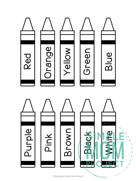 Crayon Printable Template