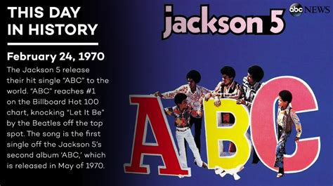 The jackson 5 released the song "abc" on this day 46 years ago... - scoopnest.com