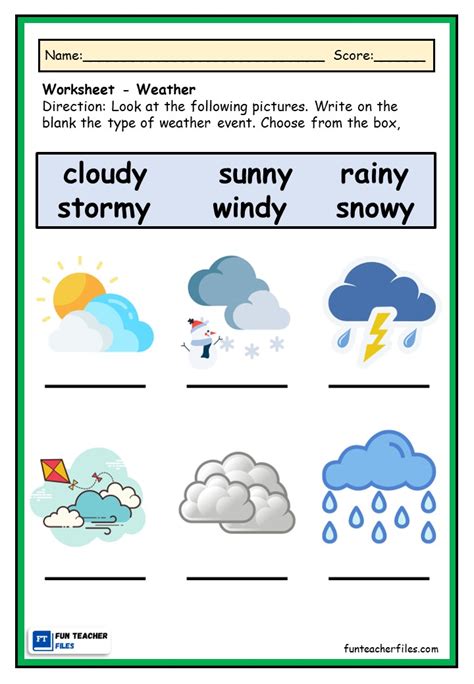 Weather Free Printable Worksheets - Printable Online