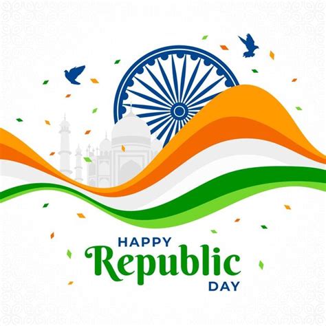 Premium Vector | Indian republic day in flat design | Happy republic day wallpaper, Republic day ...