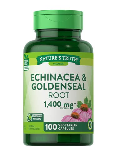 Nature's Truth Echinacea & Goldenseal 100 Capsules