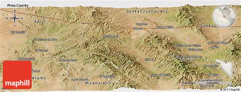 Satellite Panoramic Map of Nogales