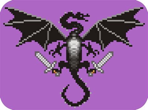 Minecraft Dragon Pixel Art