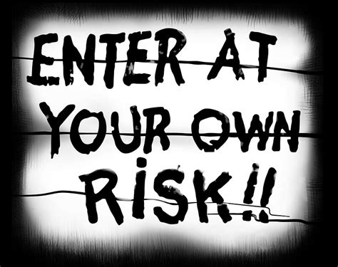 "Enter At Your Own Risk Sticker" Stickers by ShawnHallDesign | Redbubble