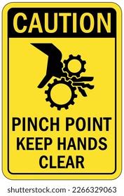 Pinch Point Hazard Sign Labels Stock Vector (Royalty Free) 2266329073 ...