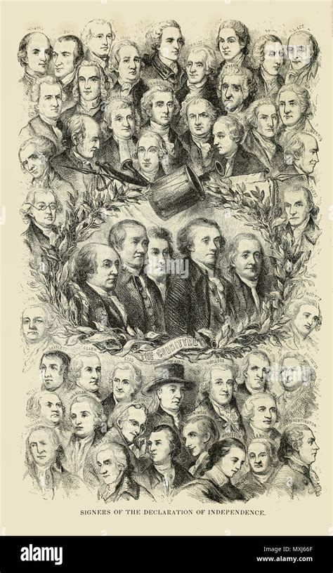 Signers of the Declaration of Independence - July 4, 1776 Stock Photo - Alamy