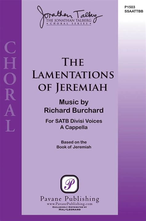 The Lamentations of Jeremiah | Hal Leonard Online