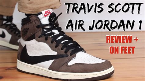 AIR JORDAN 1 TRAVIS SCOTT REVIEW + ON FEET - YouTube