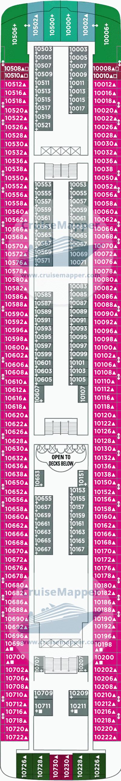 Norwegian Dawn deck 10 plan | CruiseMapper