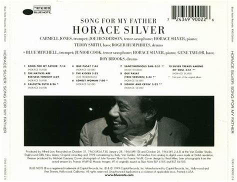 The Horace Silver Quintet - Song for My Father (1965) RVG Edition