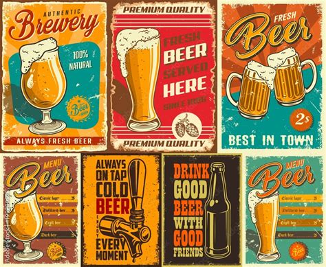 Set of beer poster #199280523 - Plakaty ŁAŁ - Plakaty