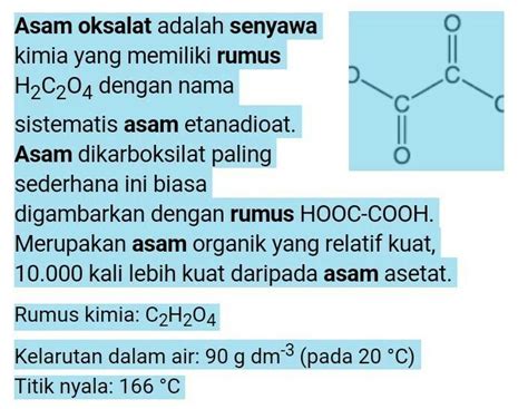 Struktur Asam Oksalat – Sinau