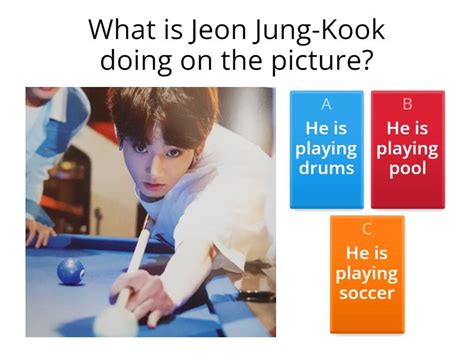 What is Jeon Jung-Kook doing? - Quiz