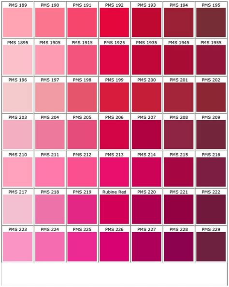 Warm Pink Paint Colors Pink Color Chart, Pantone Color Chart, Pantone ...