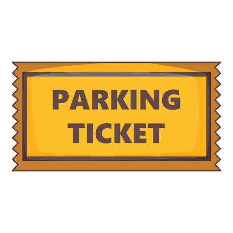 Parking ticket icon, cartoon style 14989092 Vector Art at Vecteezy