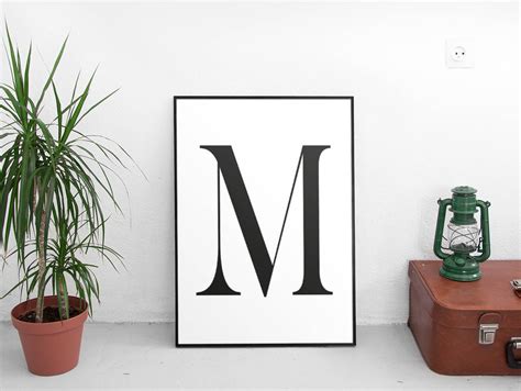 Monogram print Custom PRINTABLE art Custom Letter Name | Etsy