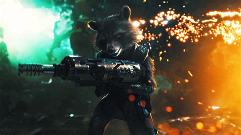 Rocket Raccoon With Gun Wallpaper,HD Superheroes Wallpapers,4k Wallpapers,Images,Backgrounds ...