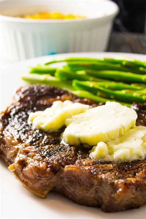 Oven Grilled Pan Seared Steak with Blue Cheese Compound Butter | A ...