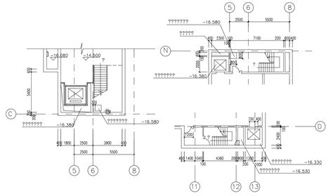 Lift And Staircase Plan With Dimensions - Design Talk