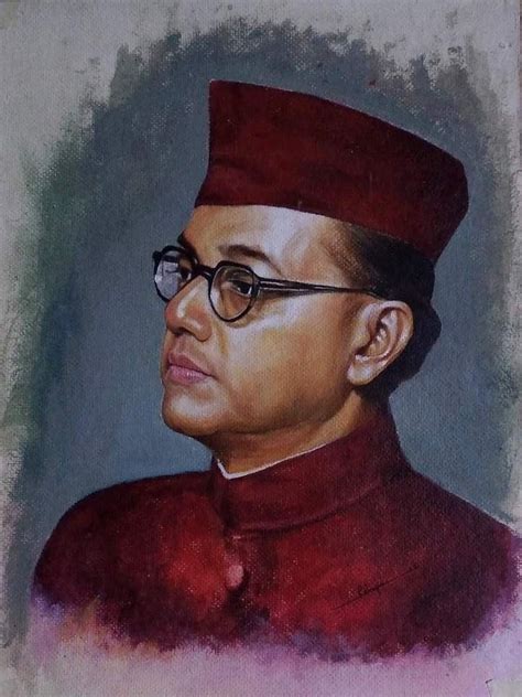 Netaji Subhash Chandra Bose | Self portrait art, Acrylic portrait ...