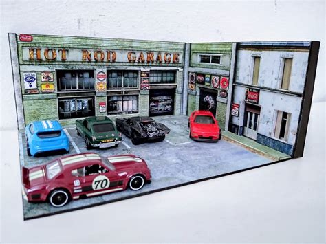 1:64 (hot wheels size) diorama garage (car not included), Hobbies & Toys, Toys & Games on Carousell