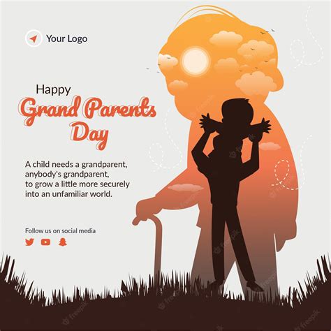 Premium Vector | Beautiful design of happy grandparents day banner template