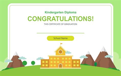 Kindergarten Graduation Certificate Template Graduation Certificate ...